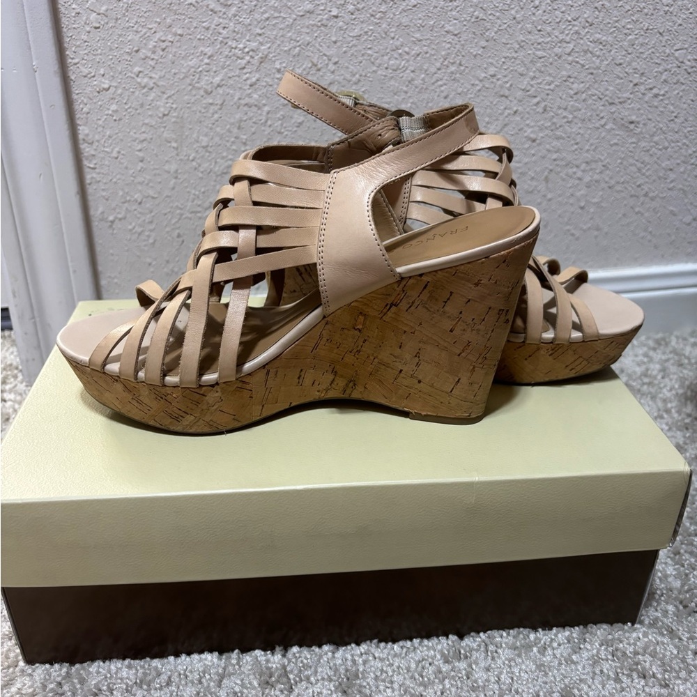 Franco Sarto Nude Wedges